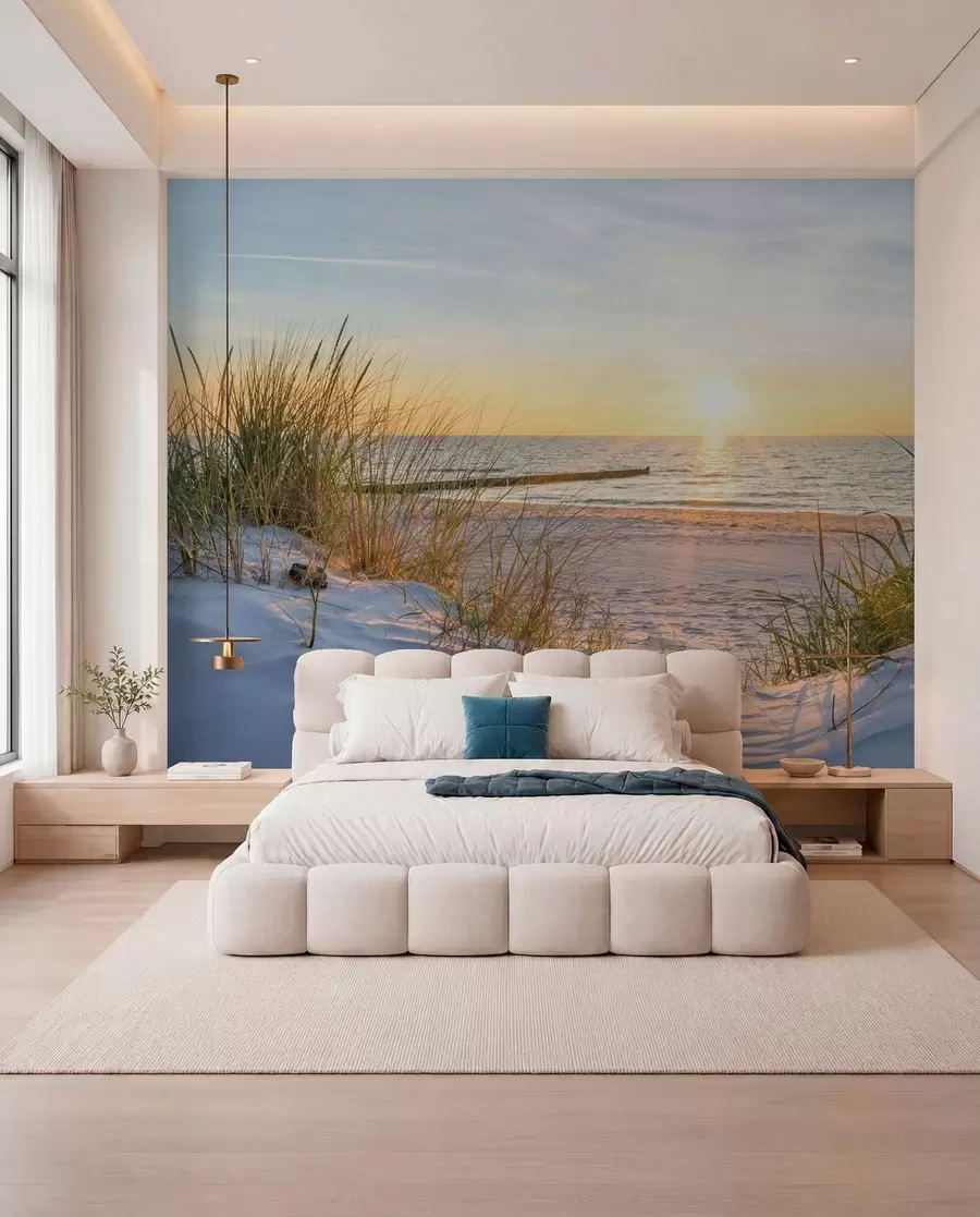 stenske poslikave Fotografija/Panoramska plaža Dunes s sončnim zahodom u93577
