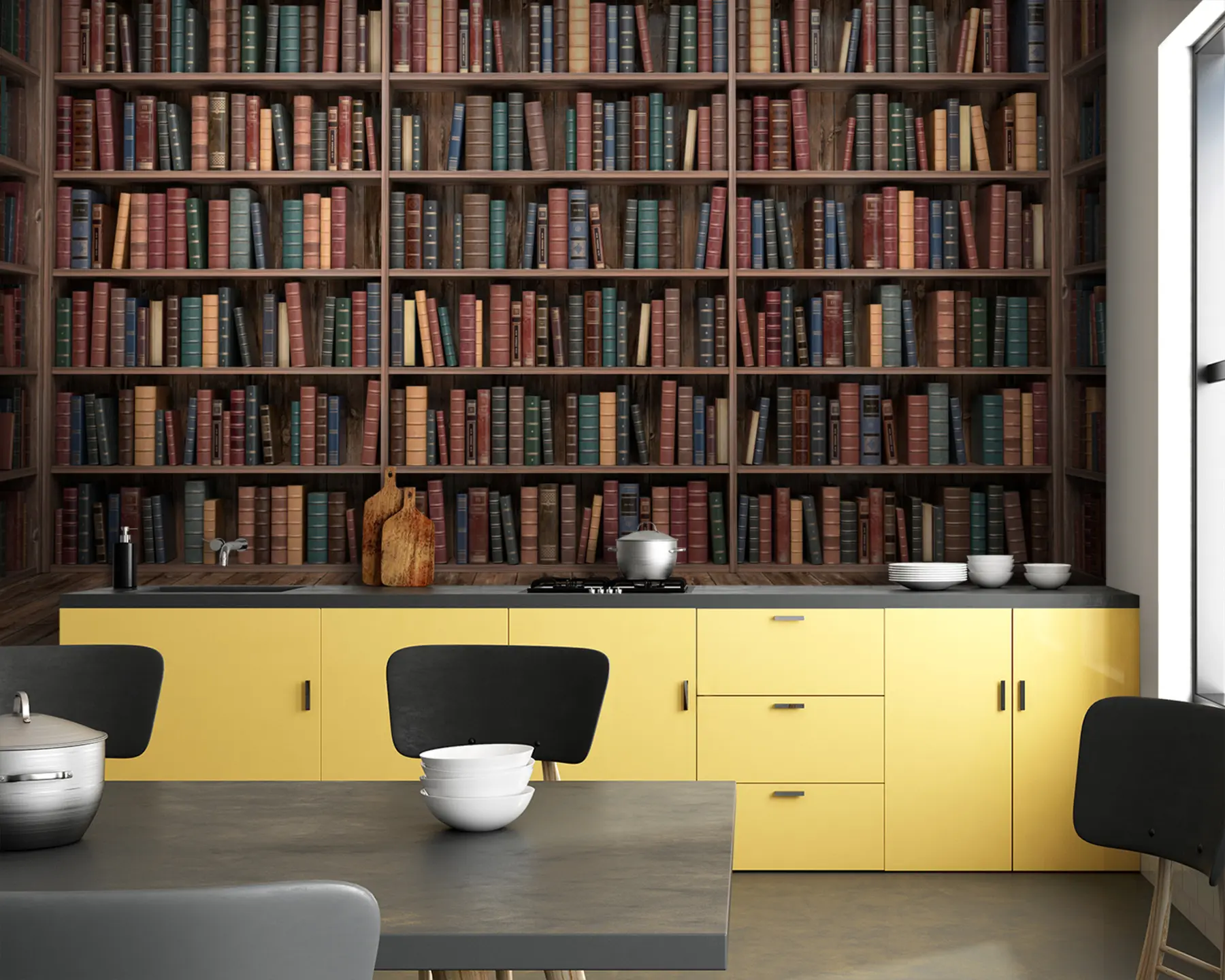 stenske poslikave Impresivna knjižnica u93501