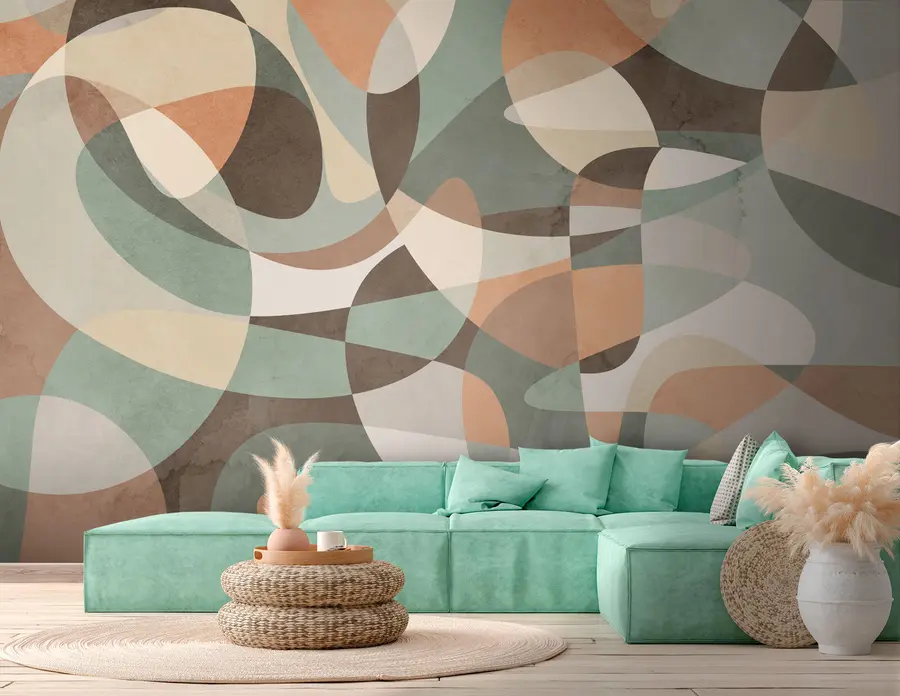 stenske poslikave Geometrijski retro trend u73971
