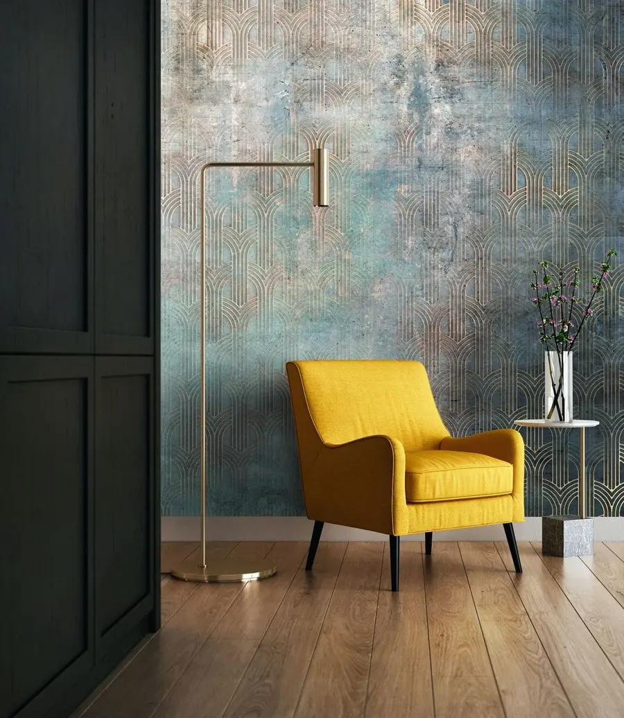 stenske poslikave Oblikovan vzorec na grunge steni u73973