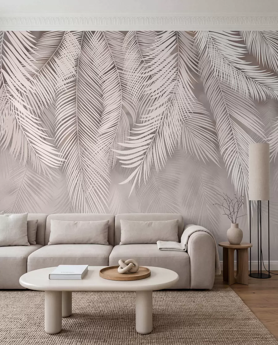 stenske poslikave Zavesa rožnatih palm u48556v5