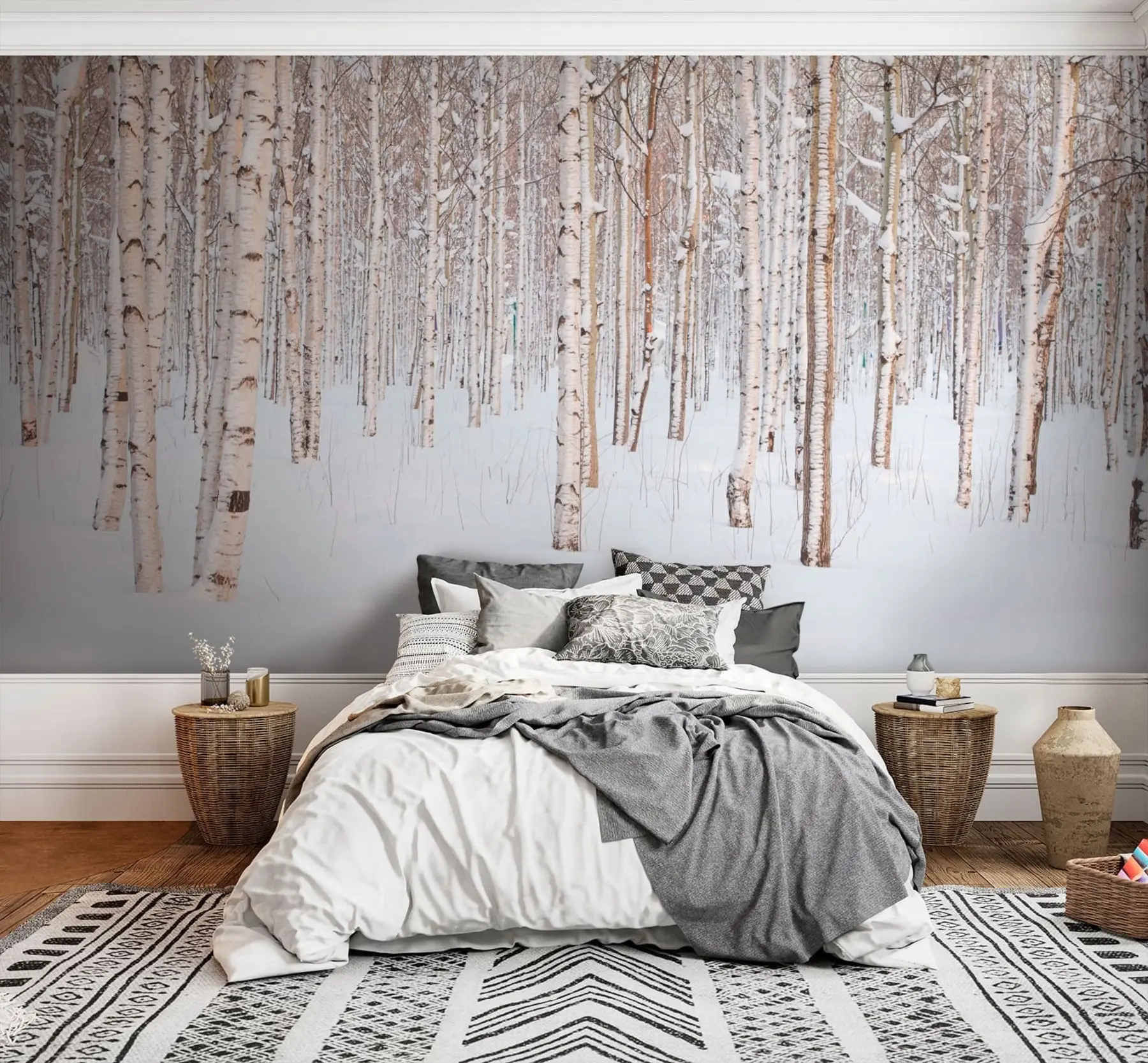 stenske poslikave Brezov gozd v snegu u74232