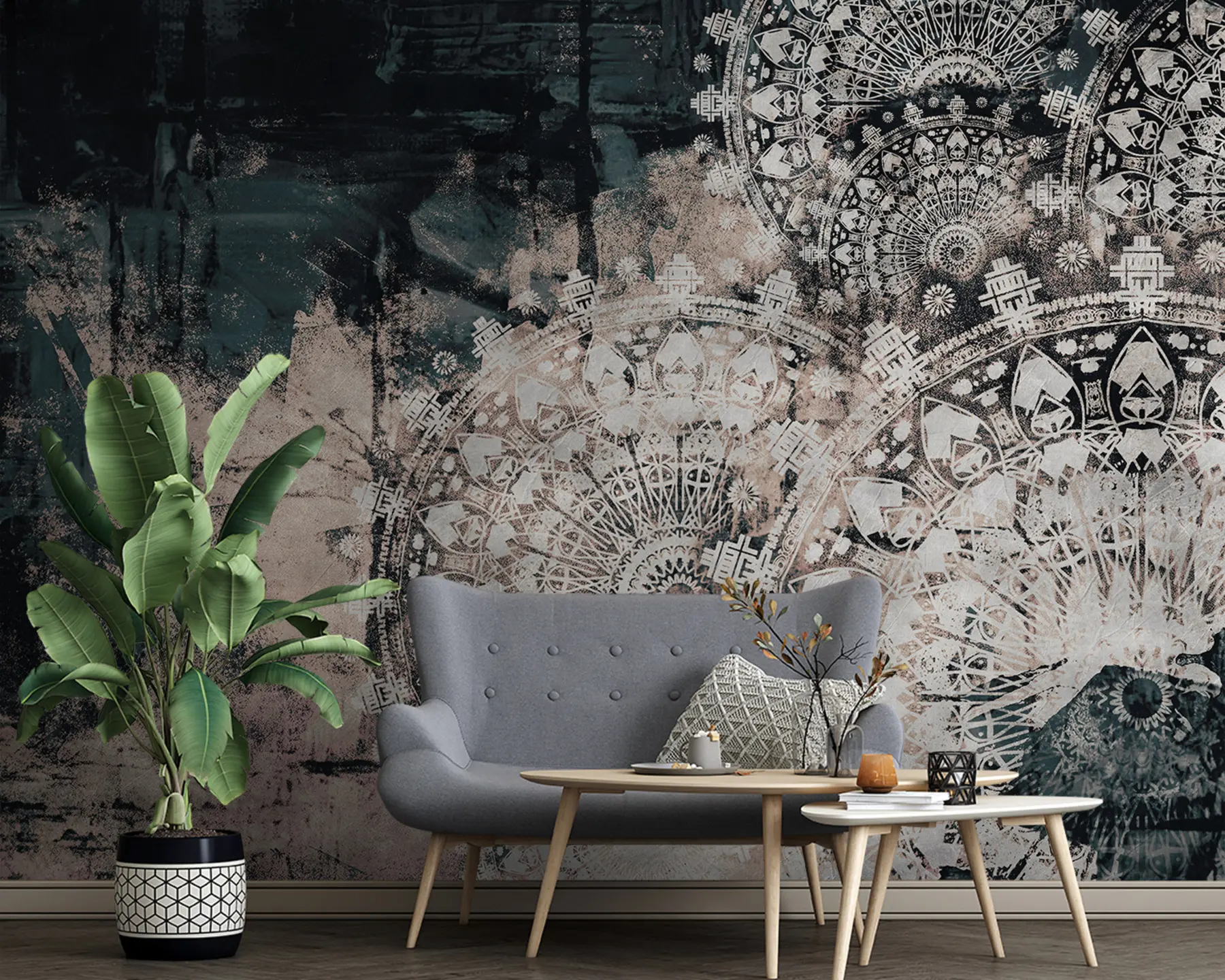 stenske poslikave Vintage mandala u93958