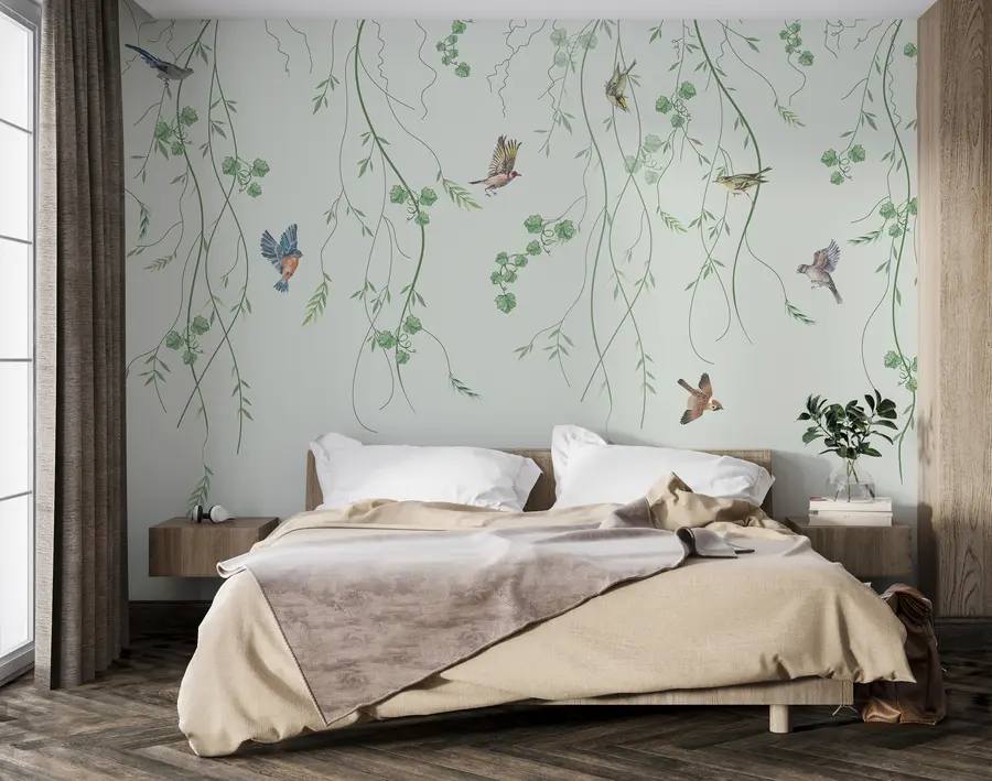 stenske poslikave Veje s pticami, Chinoiserie u94493