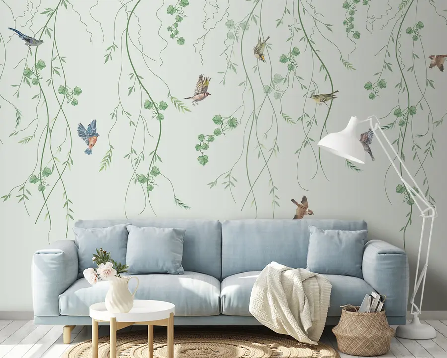 stenske poslikave Veje s pticami, Chinoiserie u94493