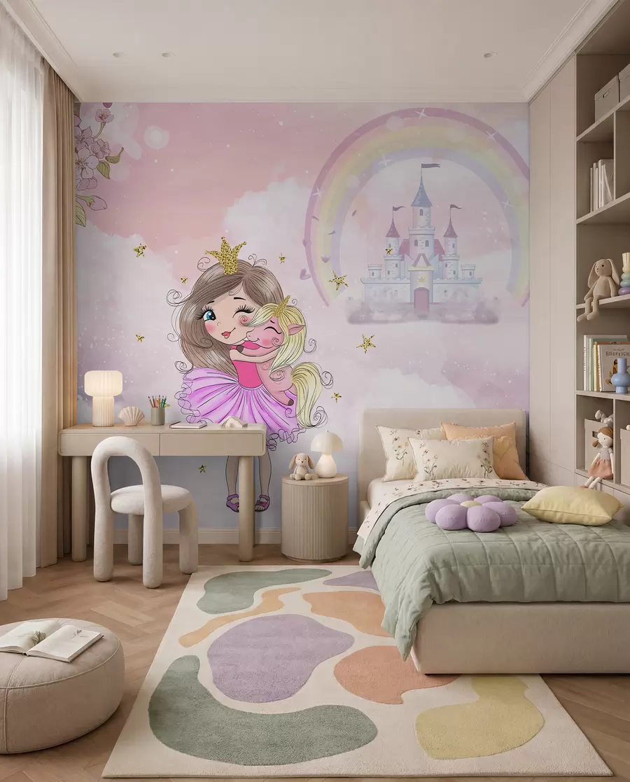 stenske poslikave Princesa in njen samorog u95401