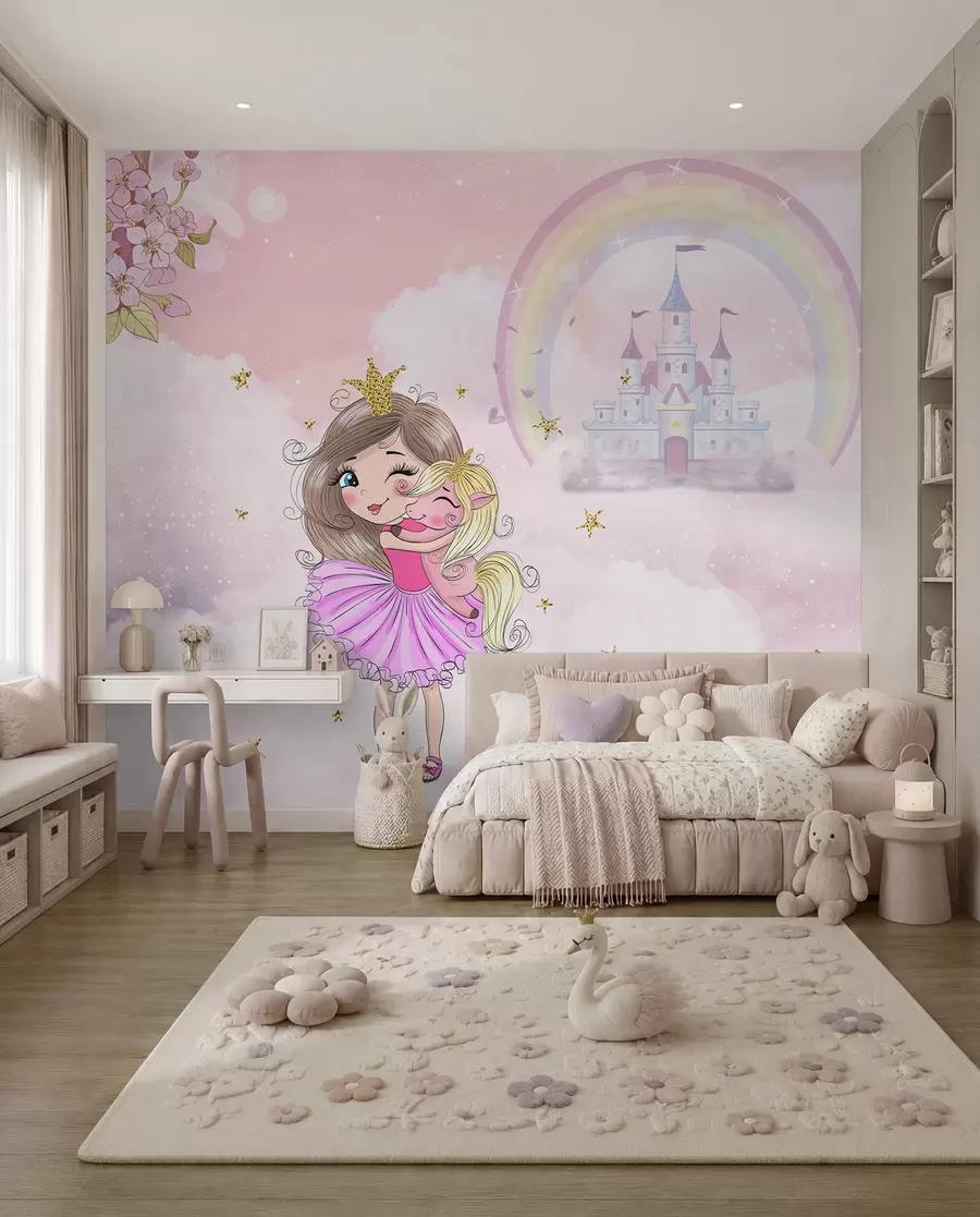 stenske poslikave Princesa in njen samorog u95401