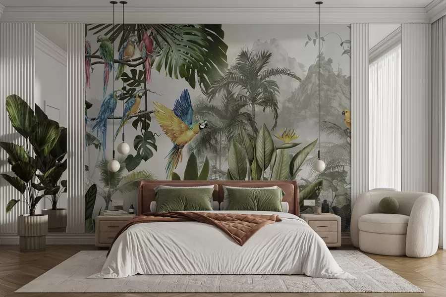 stenske poslikave Papige v deževnem gozdu u95693