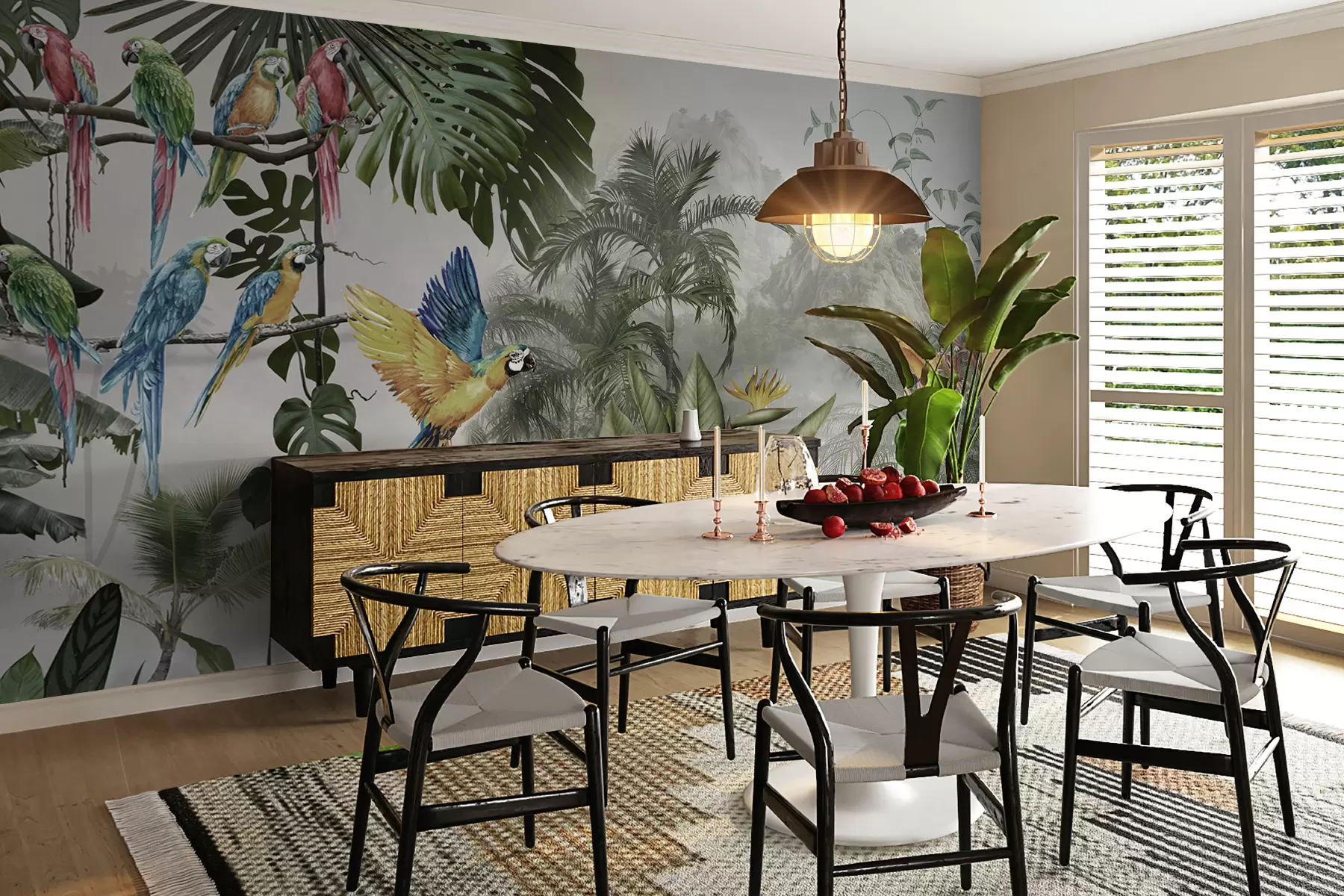 stenske poslikave Papige v deževnem gozdu u95693