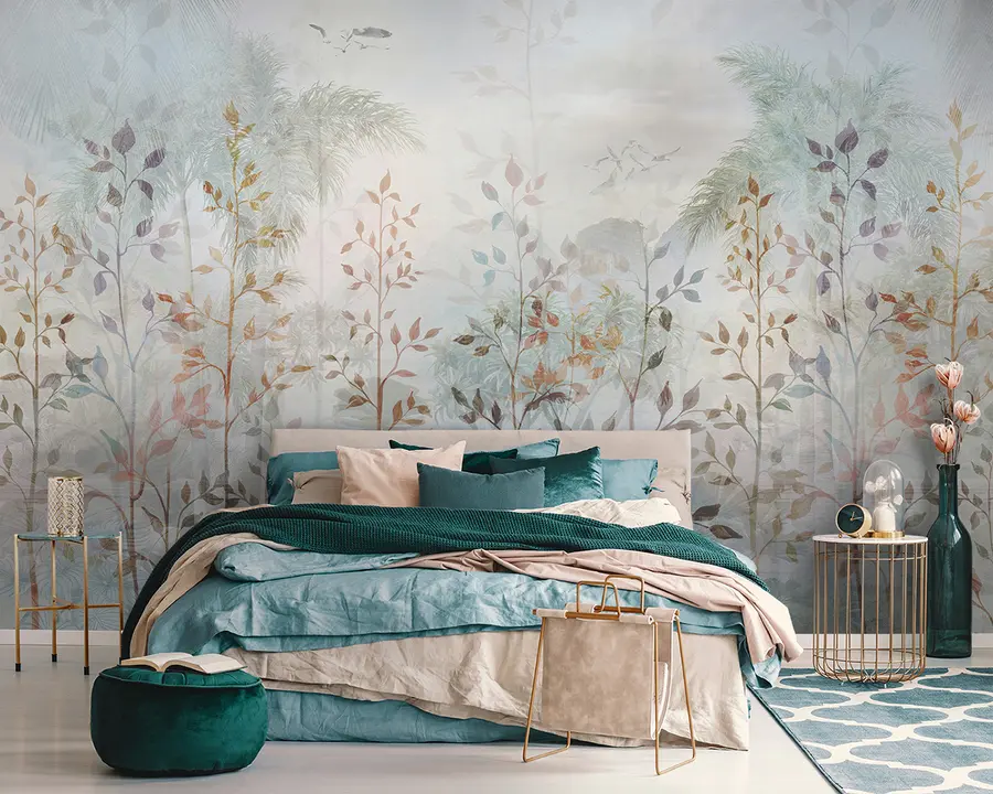 stenske poslikave Pokrajina z rastlinami in drevesi u96446