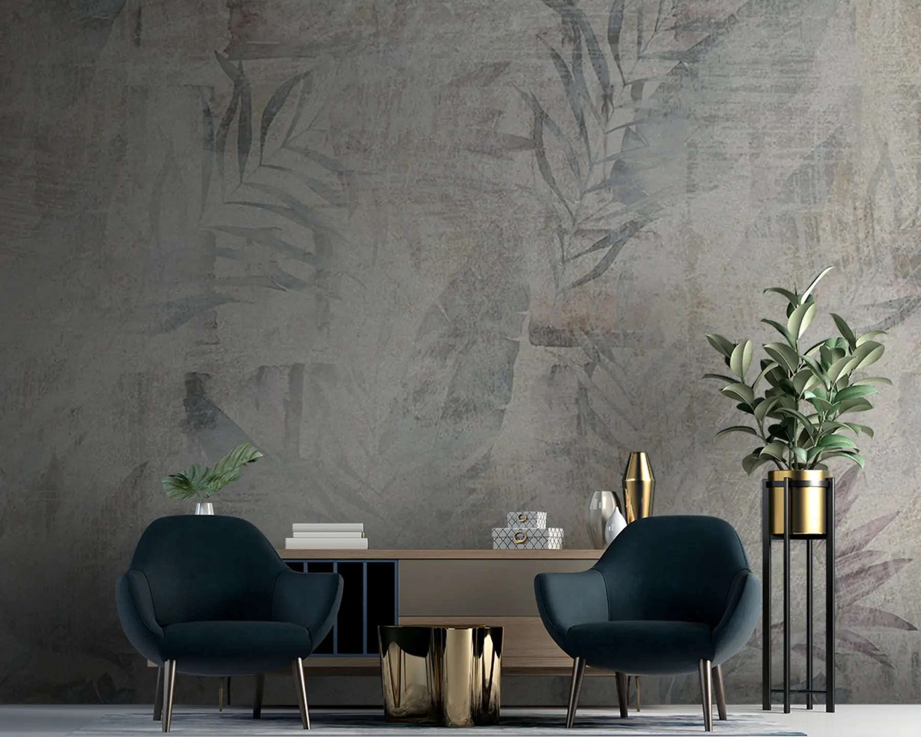 stenske poslikave Akvarelni tropi na podstrešju u96807