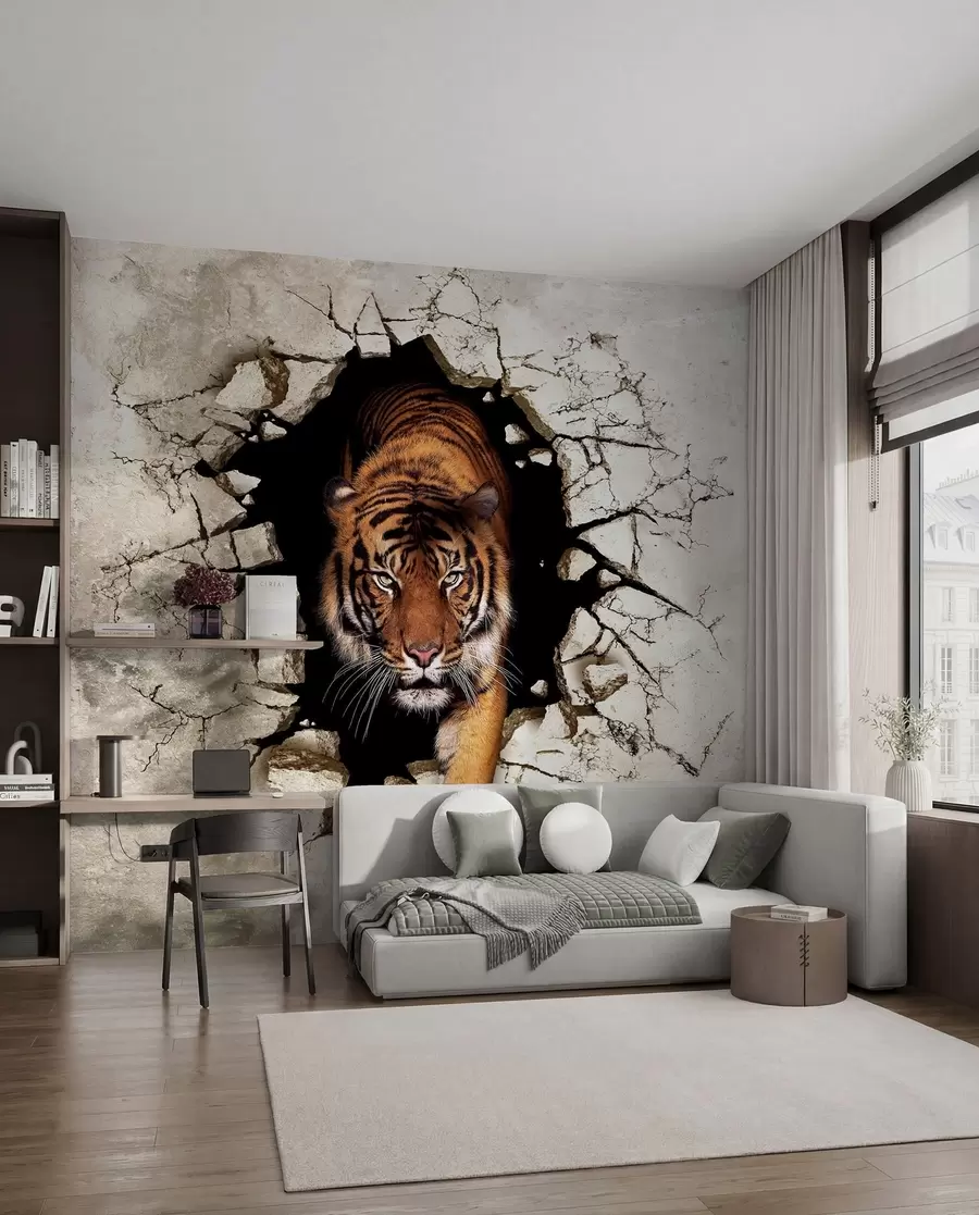 stenske poslikave 3D tiger u97031