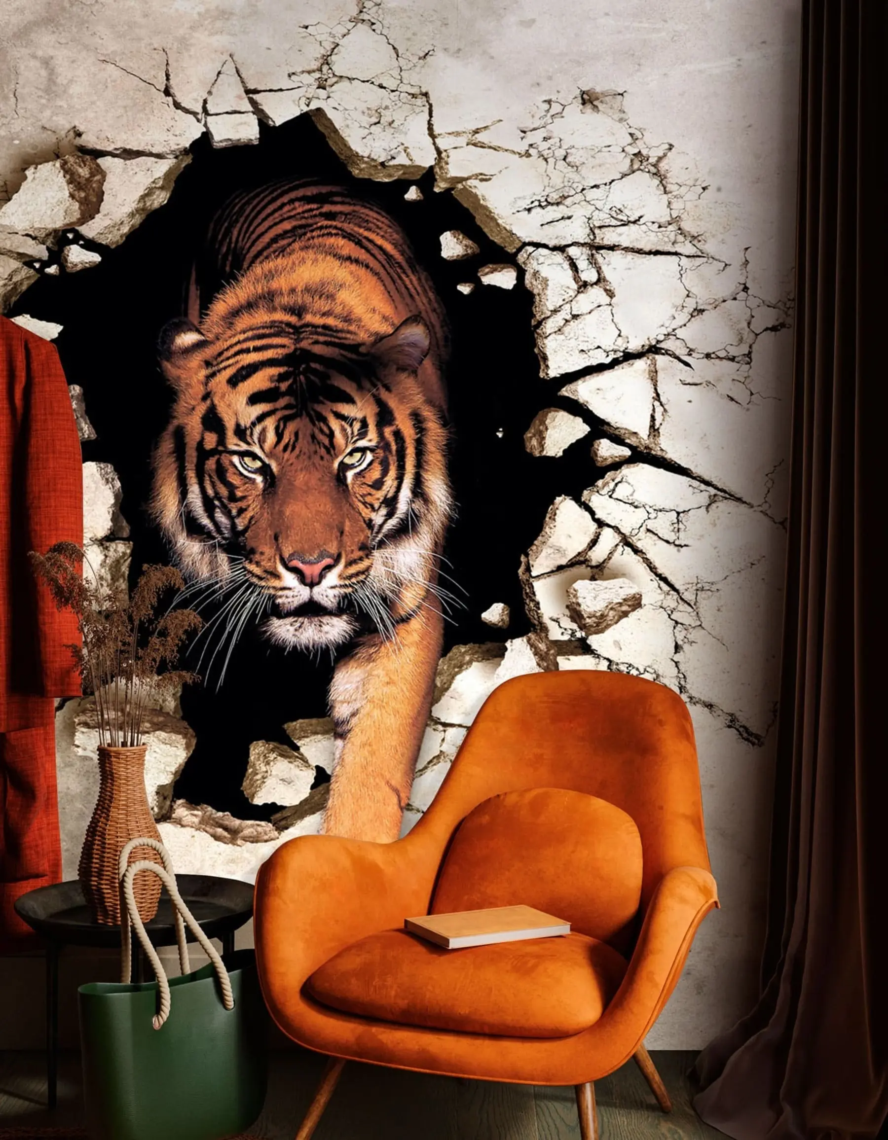 stenske poslikave 3D tiger u97031