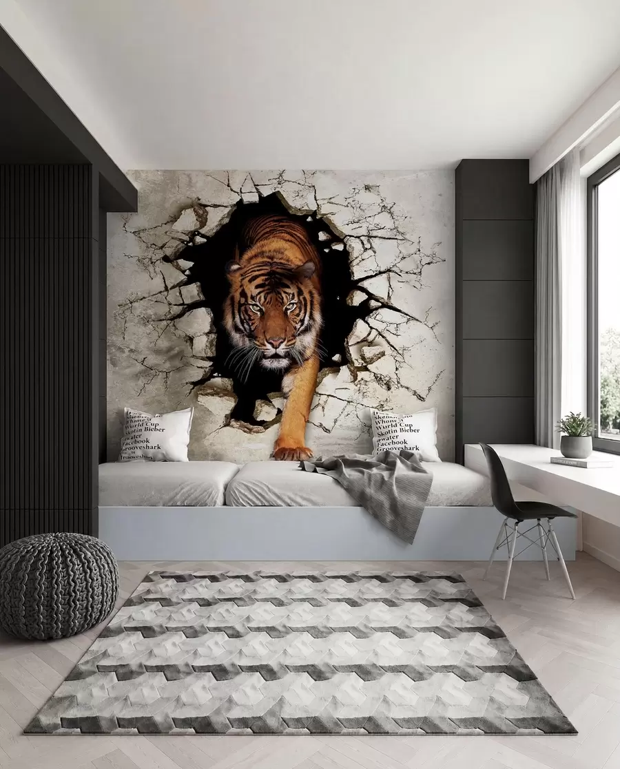 stenske poslikave Tiger prebija zid u97031