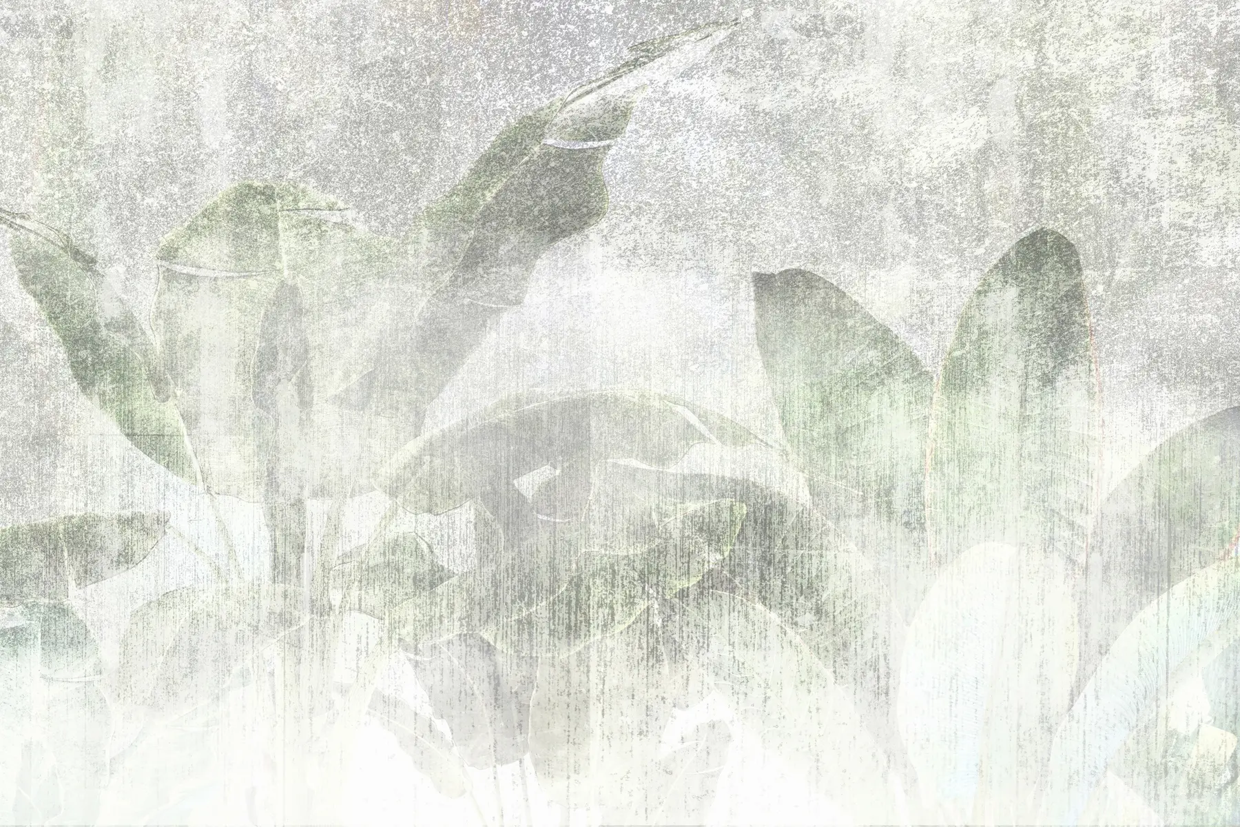 stenske poslikave Tropske palme v mansardnem slogu u97030