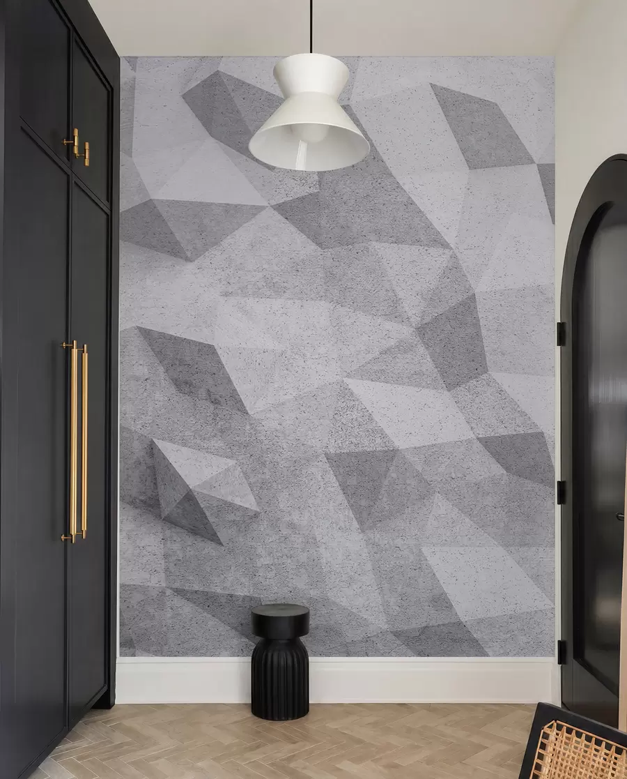 stenske poslikave Abstraktni 3D poligoni grunge loft u97336