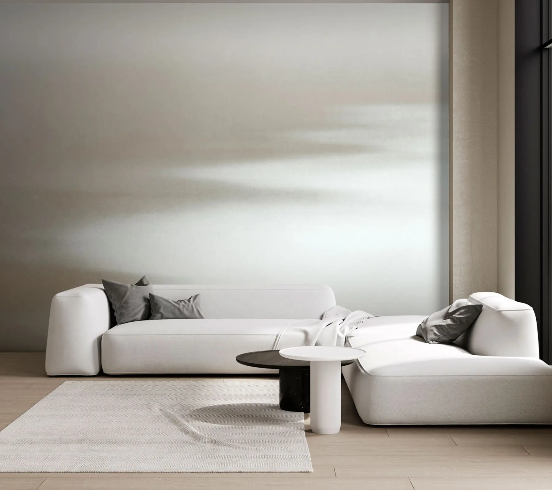 stenske poslikave Plaža in morje, stilski minimalizem in mansarda u97452