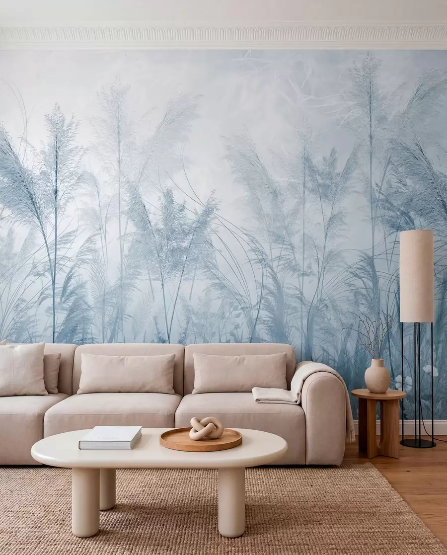 stenske poslikave Pastelni travnik — Modra u93903v1