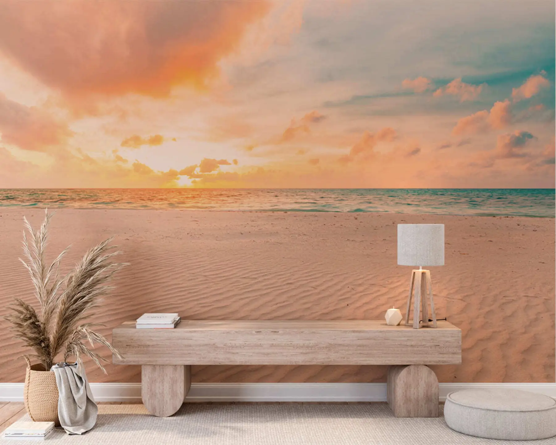 stenske poslikave Plaža z belim peskom morje in valovi u97894