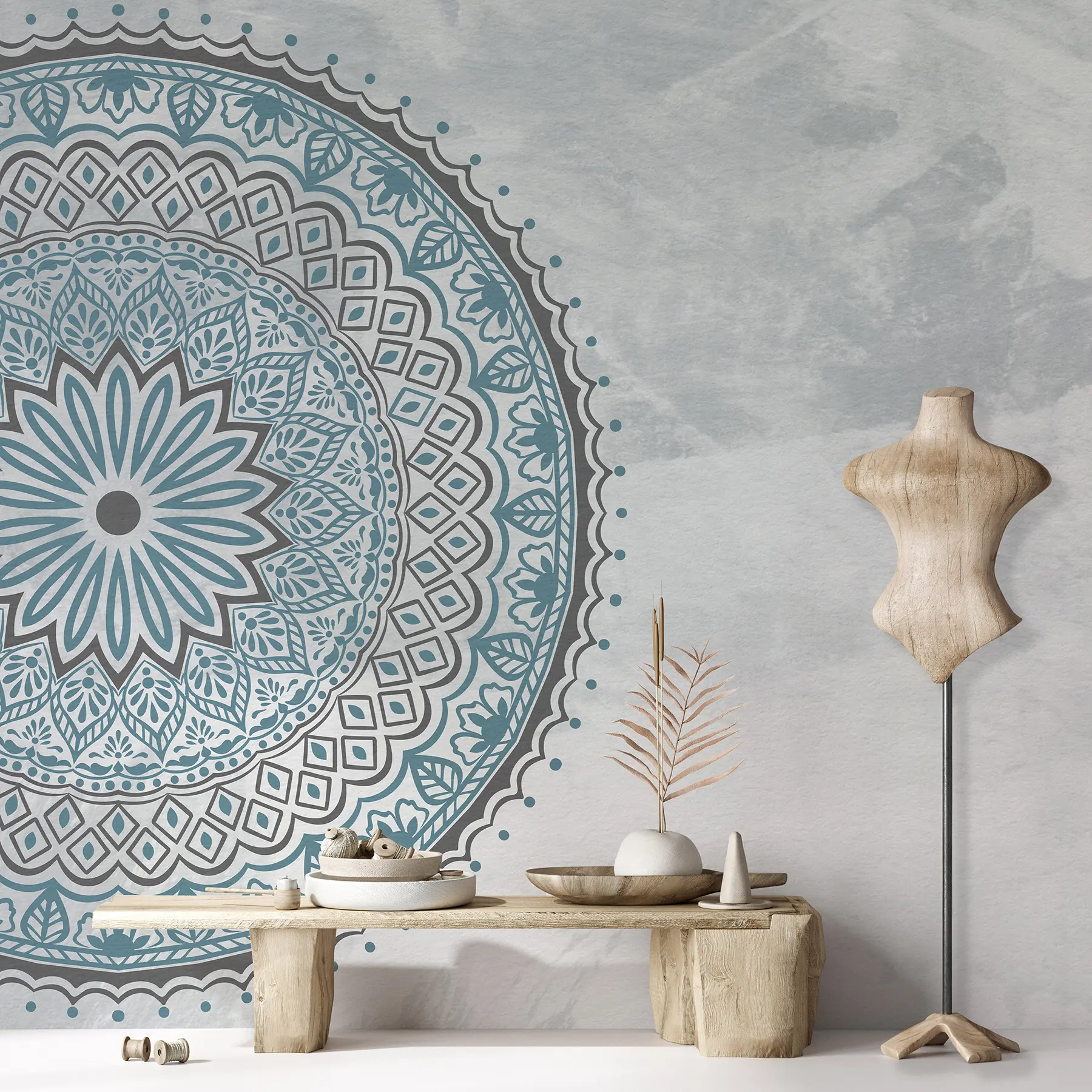 stenske poslikave Turkizna mandala u98495v2