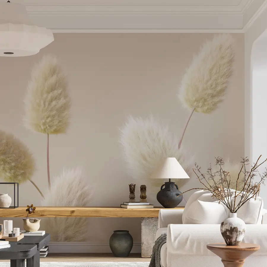 stenske poslikave Modno bež suho cvetje v boho slogu u98432v1