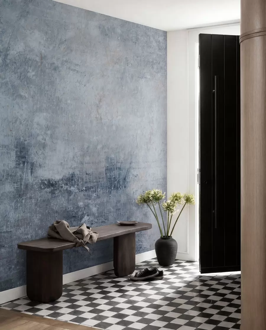 stenske poslikave Beton v denim modri u47663v3