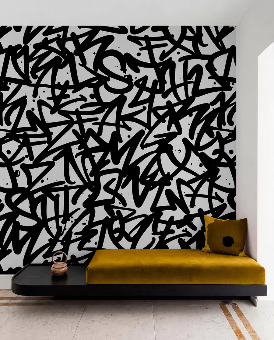 stenske poslikave Čustva grafitov: Black u99087v3