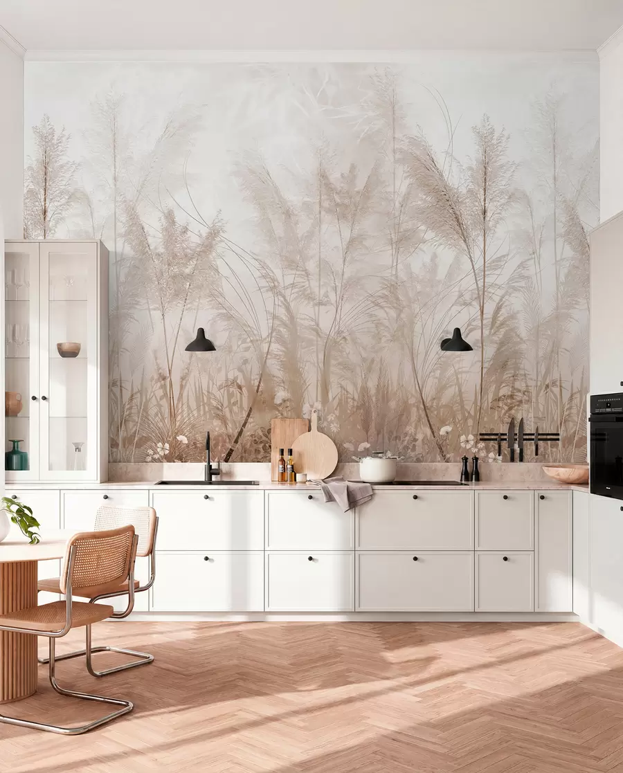 stenske poslikave Visoke rastline v pastelnih barvah u93903d2